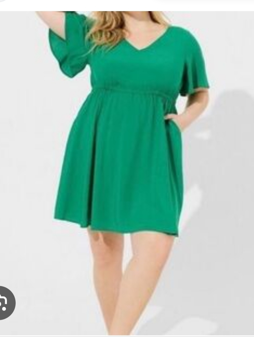 torrid Dress Emerald Green V-Neck Size 1X